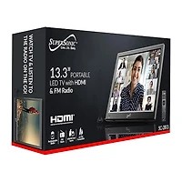SuperSonic 13.3” Portable LED TV with HDMI & FM Radio