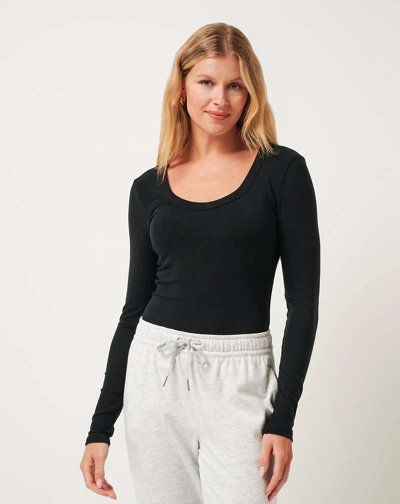 Cloud Rib Long Sleeve Top