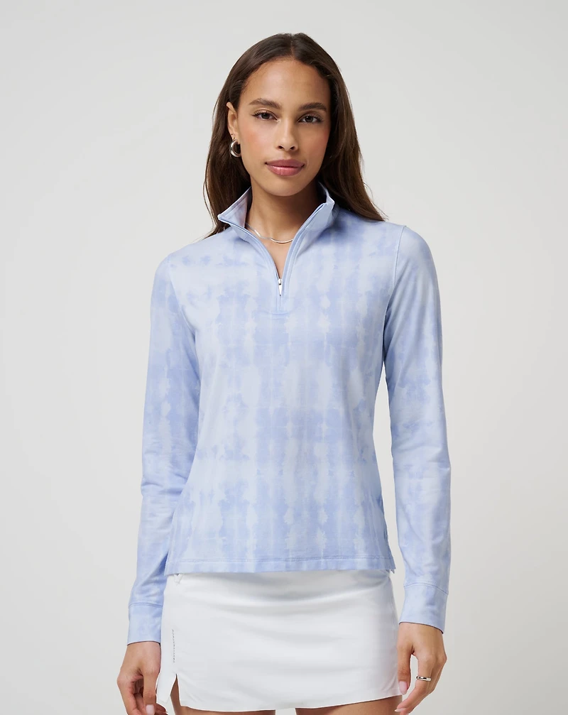 Featherweight Printed Zip Quarter