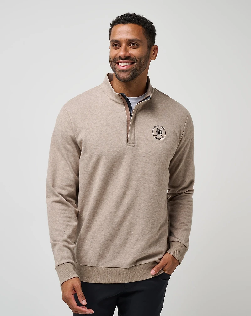 St Andrews Shadow Check Quarter Zip