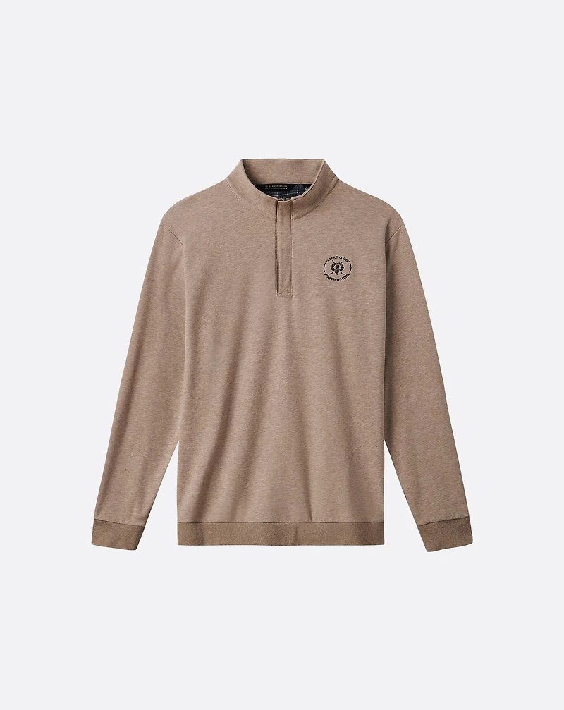 St Andrews Shadow Check Quarter Zip