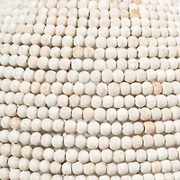 Theta White-Washed Wood Beaded Pendant Light