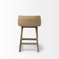Monmouth Cream Fabric | Brown Wood | Counter Stool