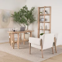Taylin Light Brown Solid Wood Desk