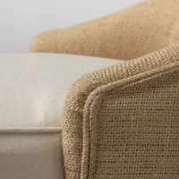 Monmouth Cream Fabric | Brown Wood | Bar Stool
