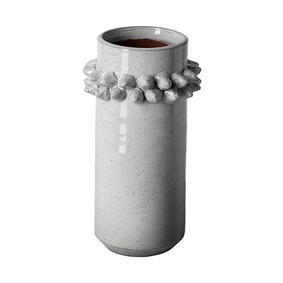 Farmhampton Large Gray Spoked Ceramic Vase