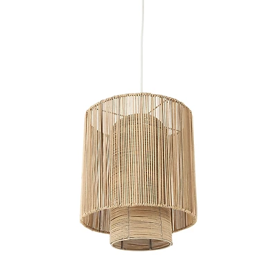 Aviario Natural Cane Cylindrical Pendant Light