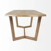 Denver Rectangular Brown Solid Wood Top & Base Dining Table