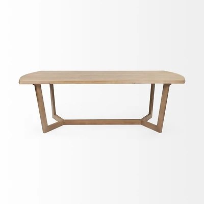 Denver Rectangular Brown Solid Wood Top & Base Dining Table