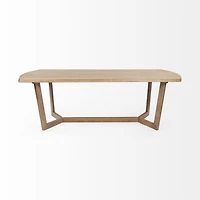 Denver Rectangular Brown Solid Wood Top & Base Dining Table