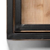 Ross Natural Wood W/ Black Metal Nesting Tray