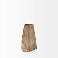 Allen III Tall Natural Wooden Base Oval Vase