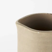 Garand Large 18.8H Two-toned White Natural Ceramic Jug