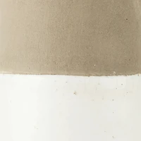 Garand Large 18.8H Two-toned White Natural Ceramic Jug