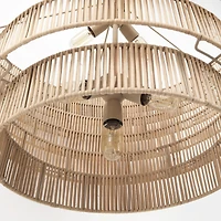 Marimba Natural Cane 6 Tier Chandelier