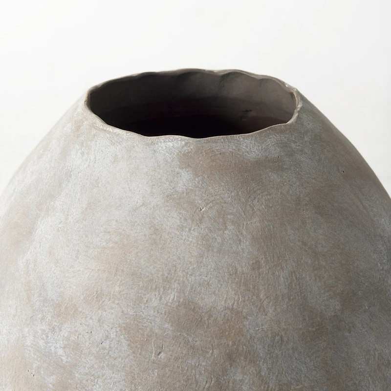Gobi 20L x 23H Small Tan Ceramic Oval Vase
