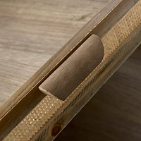 Sonny Tray - Brown Wood and Wicker Square Trays
