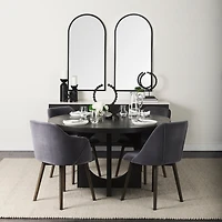 Giovanna Black Metal Frame Mirror