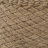Jarek Brown Seagrass Round Basket Cross Weave