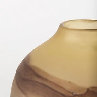 Pyla Short Yellow/Brown Vase