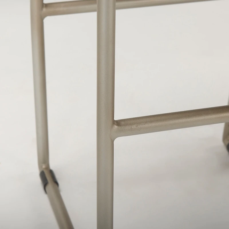 Givens Brown Wood W/Silver Metal Frame Barstool