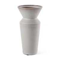 Esme 4.5L x 4.5W x 10.4H Whitewashed Ceramic Vase
