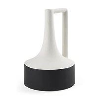 Burton White and Black Ceramic Jug Vase