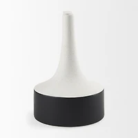 Burton White and Black Ceramic Jug Vase