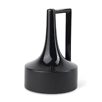 Burton Glossy and Matte Black Ceramic Jug Vase