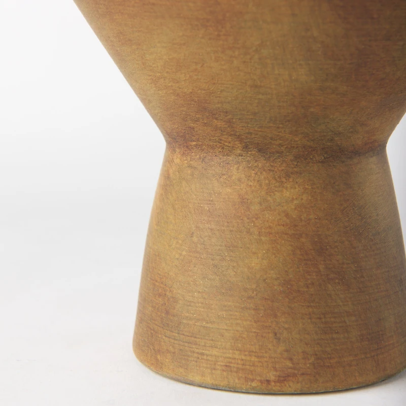 Esme 7.1L x 7.1W x 8.1H Light Brown Ceramic Vase
