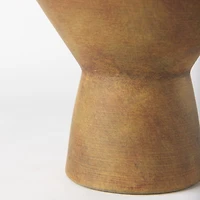 Esme 7.1L x 7.1W x 8.1H Light Brown Ceramic Vase