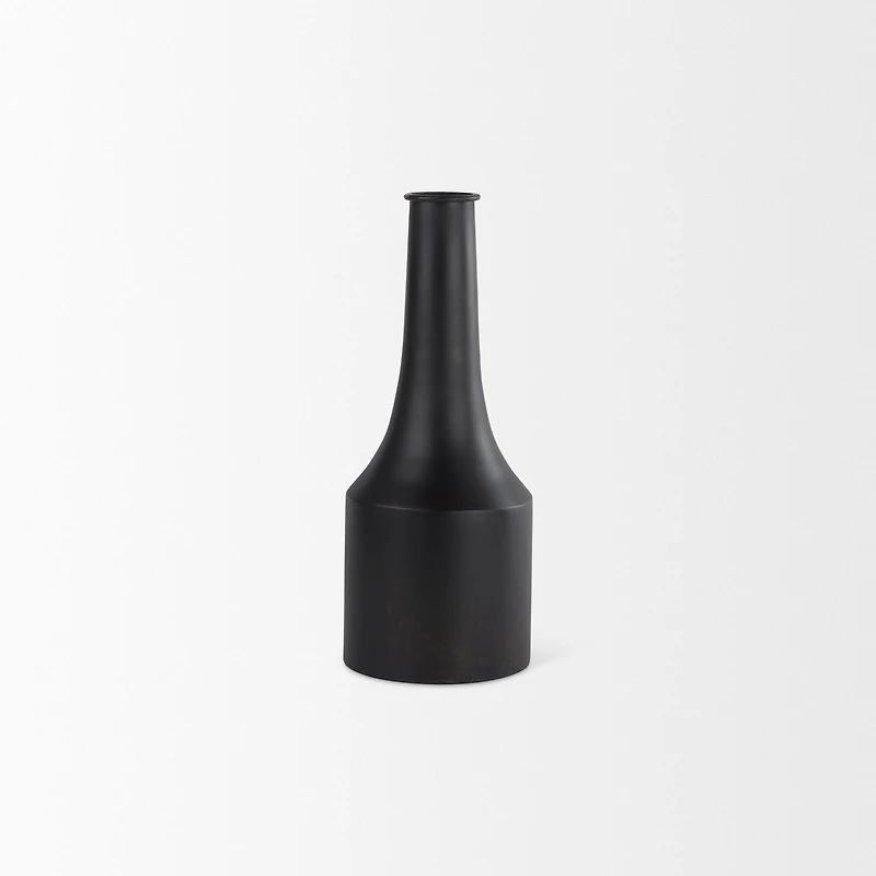 Aubrey Small 14.0H Black Iron Flower Vase