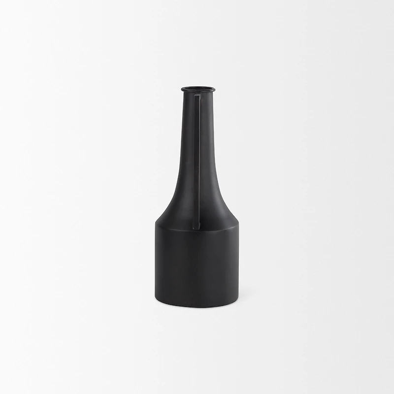 Aubrey Small 14.0H Black Iron Flower Vase