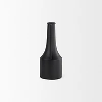 Aubrey Small 14.0H Black Iron Flower Vase