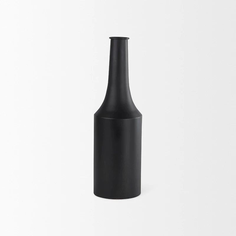 Aubrey Medium 18.0H Black Iron Flower Jug Vase