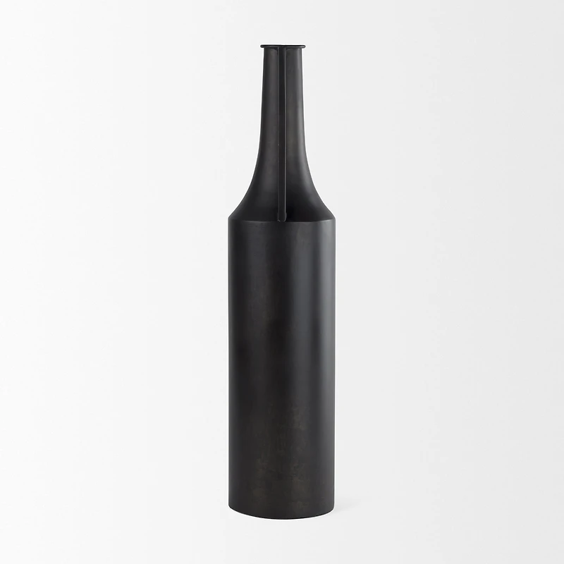 Aubrey Large 24.0H Black Iron Jug Vase