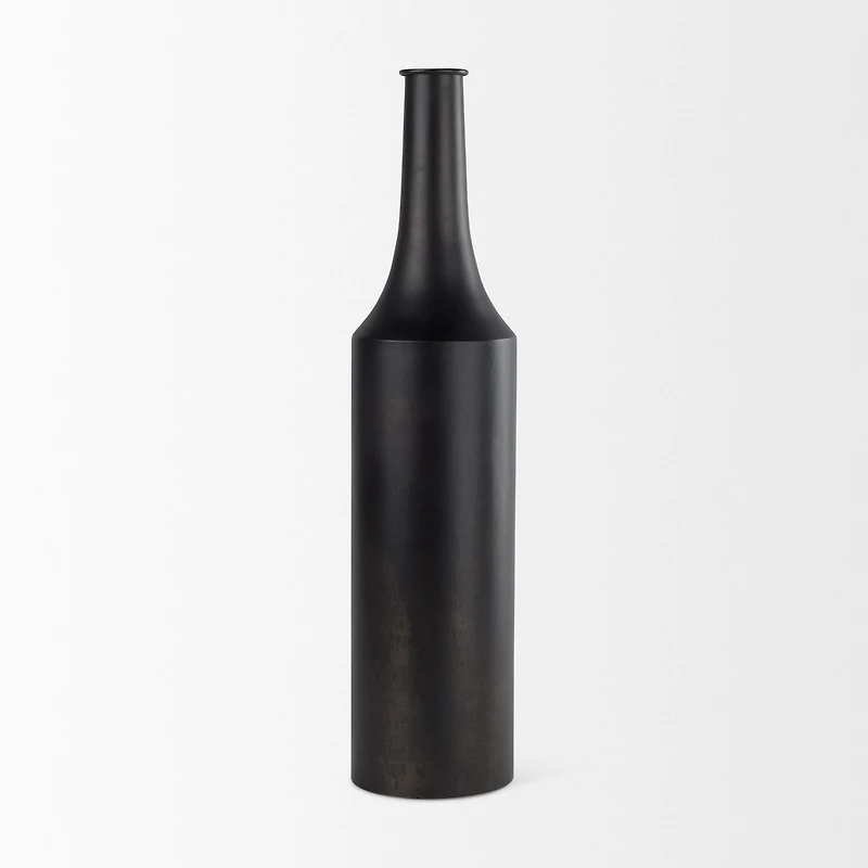 Aubrey Large 24.0H Black Iron Jug Vase