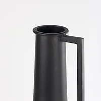 Aubrey Large 24.0H Black Iron Jug Vase