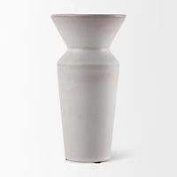 Esme 4.5L x 4.5W x 10.4H Whitewashed Ceramic Vase