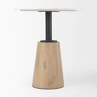 Maxwell 32" Round White Marble Bistro Table
