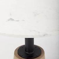 Maxwell 32" Round White Marble Bistro Table