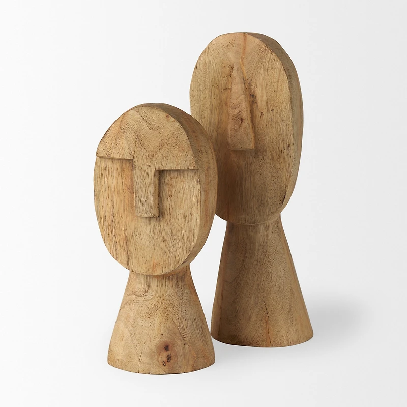 Ivan Medium Wooden Head Sculpture