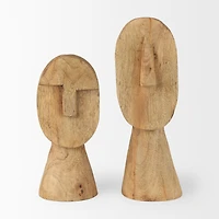 Ivan Large Wooden Head Sculpture