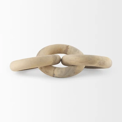 Alize Solid Wood Circular Chain Link Decorative Object