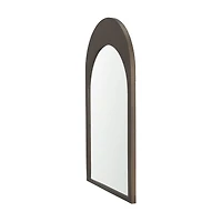 Celeste Dark Brown Wood Arched Mirror