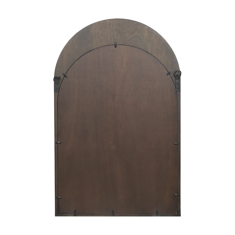 Celeste Dark Brown Wood Arched Mirror