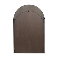Celeste Dark Brown Wood Arched Mirror