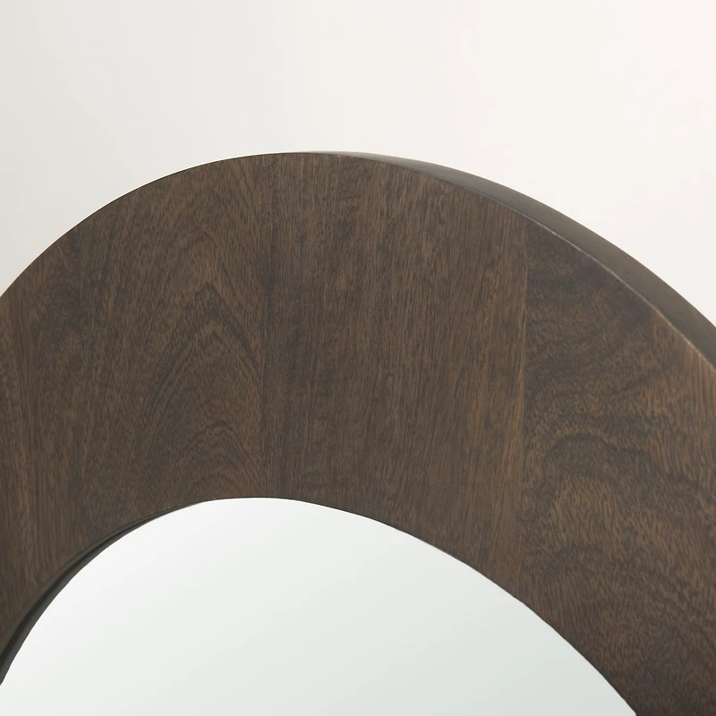 Celeste Dark Brown Wood Arched Mirror