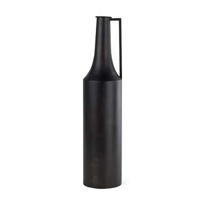 Aubrey Large 24.0H Black Iron Jug Vase