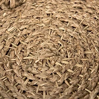 Haini Basketweave Seagrass Trays w/ Loop Handles